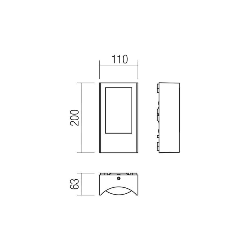 Redo 90484 - Iluminação de parede exterior LED WARP LED/8W/230V 3000K IP44 castanho