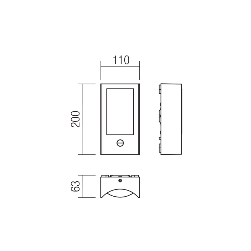 Redo 90487 - LED Iluminação de parede exterior com sensor WARP LED/8W/230V 3000K IP44 castanho