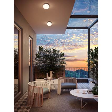 Redo 90496 - Iluminação de teto exterior LED URANIA LED/10W/230V diâmetro 16 cm 3000K IP65 castanho