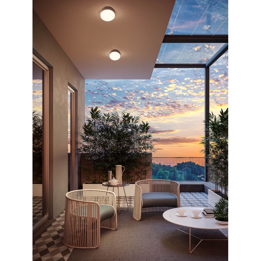 Redo 90496 - Iluminação de teto exterior LED URANIA LED/10W/230V diâmetro 16 cm 3000K IP65 castanho