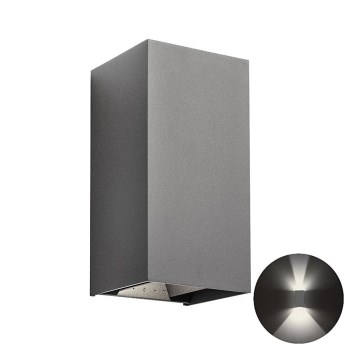 Redo 90553 - Iluminação de parede exterior LED VARY 2xLED/10W/230V 3000K IP54 antracite