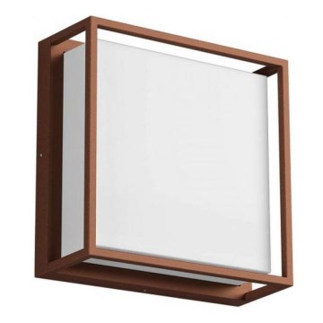 Redo 90566 - Iluminação de parede exterior LED QUADRIS LED/20W/230V IP54 castanho