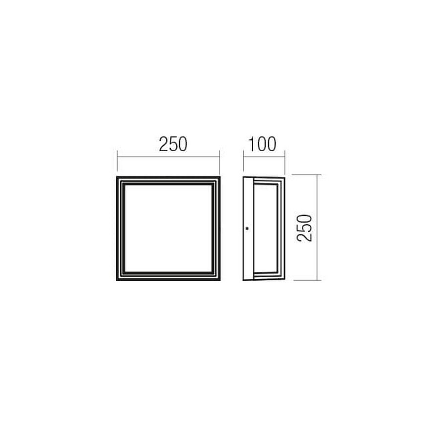 Redo 90566 - Iluminação de parede exterior LED QUADRIS LED/20W/230V IP54 castanho
