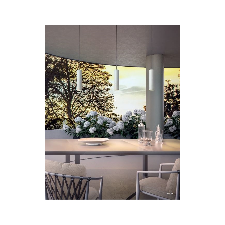 Redo 90570 - Iluminação suspensa exterior LED KLOU LED/9W/230V IP54 branco