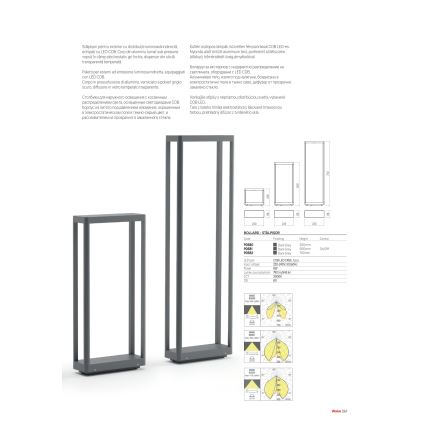 Redo 90580 - Candeeiro de exterior LED WAKE LED/8W/230V 3000K 20 cm IP65 antracite