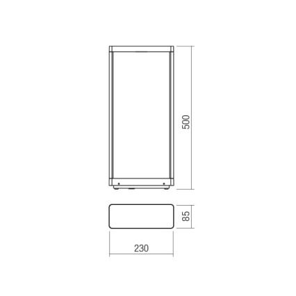 Redo 90581 - Candeeiro LED para exterior WAKE LED/8W/230V 3000K 50 cm IP65 antracite