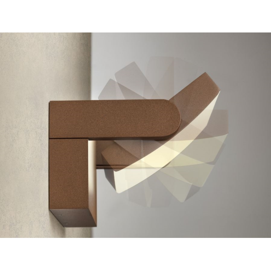 Redo 90585 - Aplique de parede LED para exterior FLIP LED/20W/230V 3000K CRI 90 IP54 castanho