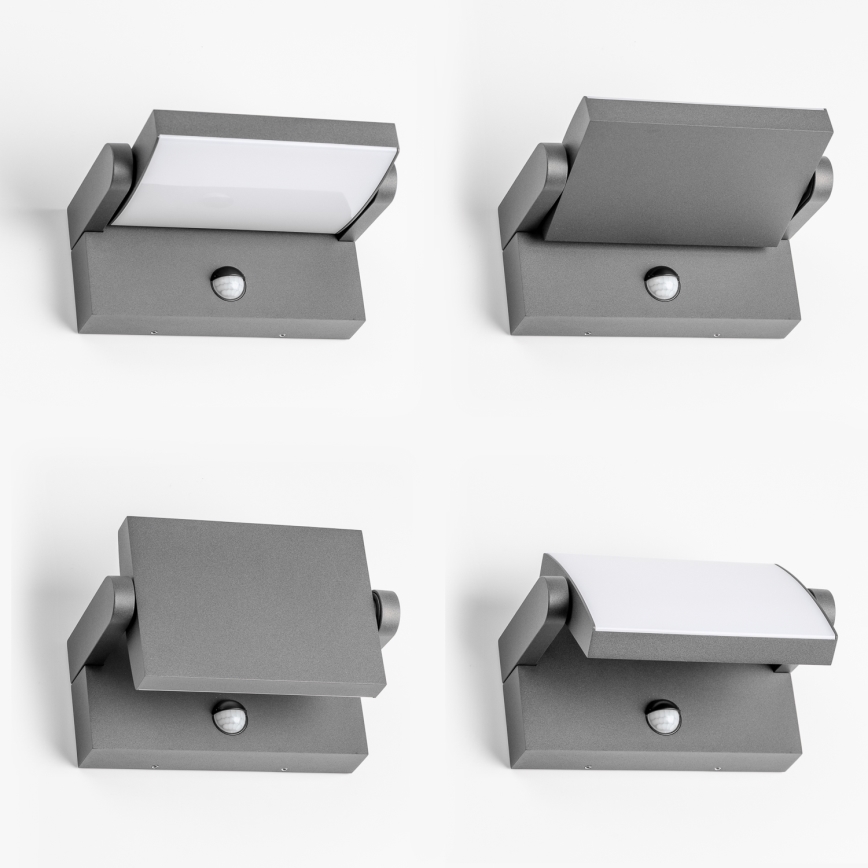 Redo 90587 - Aplique LED de parede para exterior com sensor FLIP LED/20W/230V 3000K IRC 90 IP54 antracite