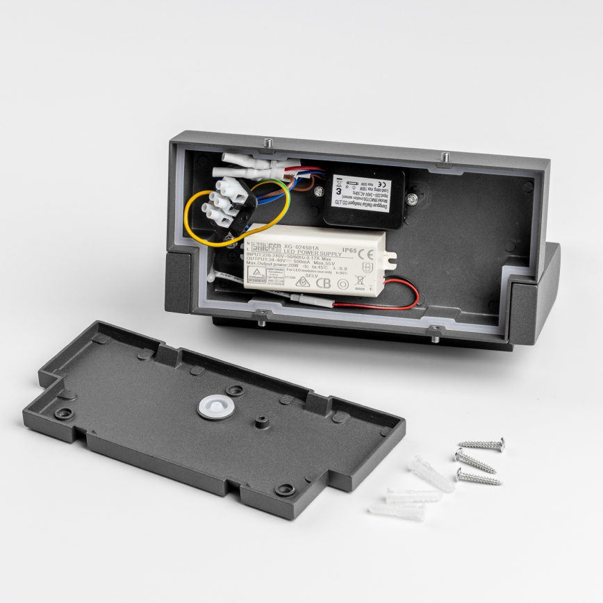 Redo 90587 - Aplique LED de parede para exterior com sensor FLIP LED/20W/230V 3000K IRC 90 IP54 antracite