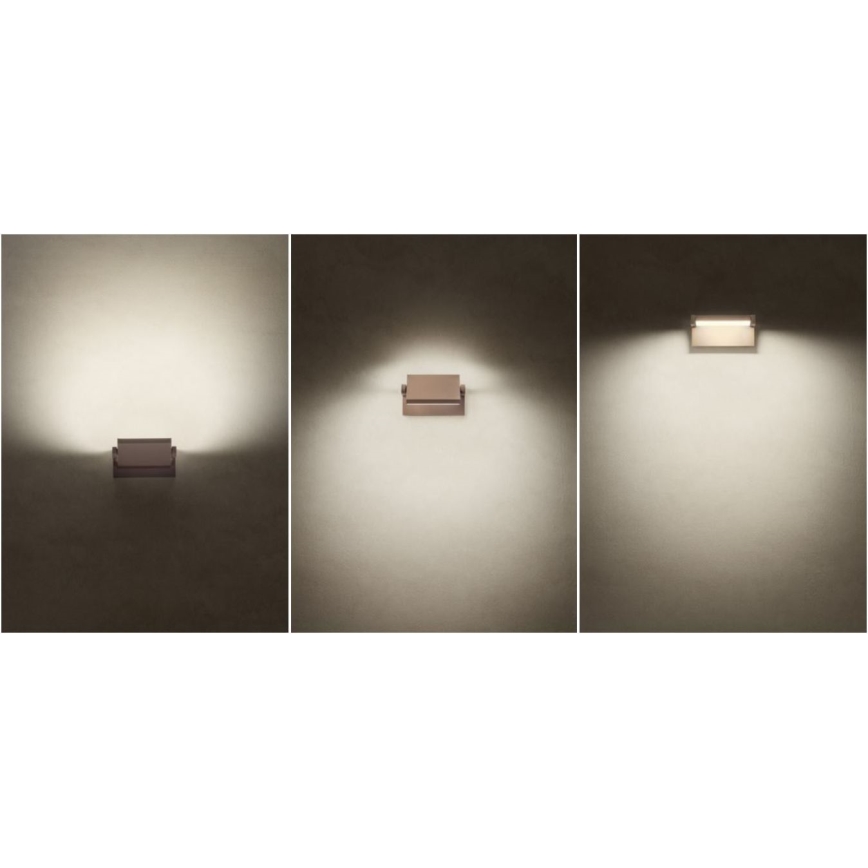 Redo 90588 - Aplique de parede exterior LED com sensor FLIP LED/20W/230V 3000K CRI 90 IP54 castanho