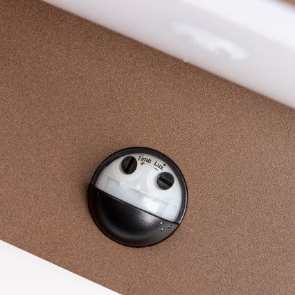 Redo 90588 - Aplique de parede exterior LED com sensor FLIP LED/20W/230V 3000K CRI 90 IP54 castanho