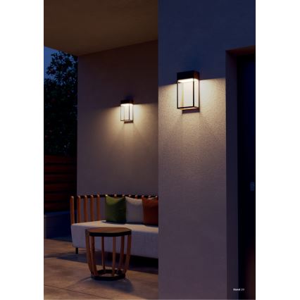 Redo 90604 - Aplique de parede LED para exterior STAND LED/20W/230V 3000K CRI 90 IP65 castanho