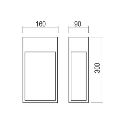 Redo 90604 - Aplique de parede LED para exterior STAND LED/20W/230V 3000K CRI 90 IP65 castanho