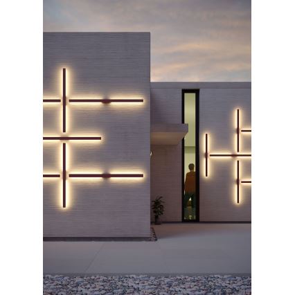 Redo 90622 - Iluminação de parede exterior LED REFLEXA LED/20W/230V 3000K 124 cm IP54 castanho