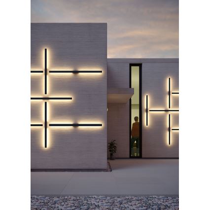 Redo 90623 - Iluminação de parede exterior LED REFLEXA LED/20W/230V 3000K 124 cm IP54 preto