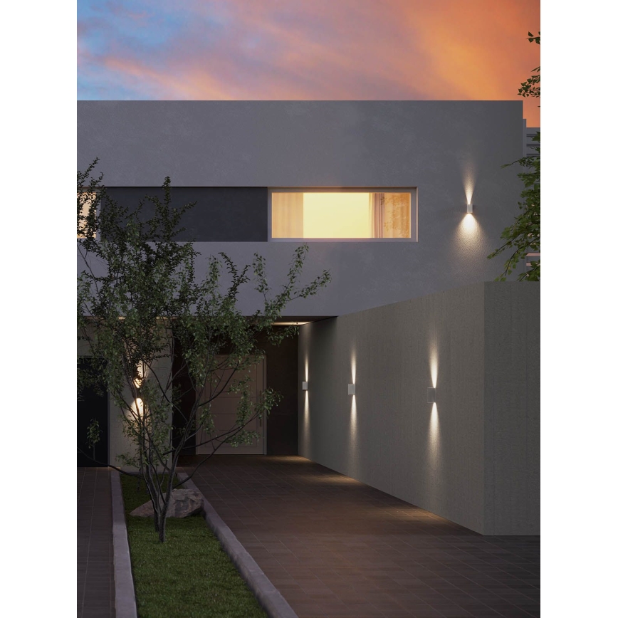 Redo 90635 - Iluminação de parede exterior LED SONNY 2xLED/5W/230V 2200/3000/4000K IP54 branco