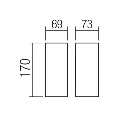 Redo 90635 - Iluminação de parede exterior LED SONNY 2xLED/5W/230V 2200/3000/4000K IP54 branco