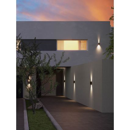 Redo 90636 - Iluminação de parede exterior LED SONNY 2xLED/5W/230V 2200/3000/4000K IP54 antracite