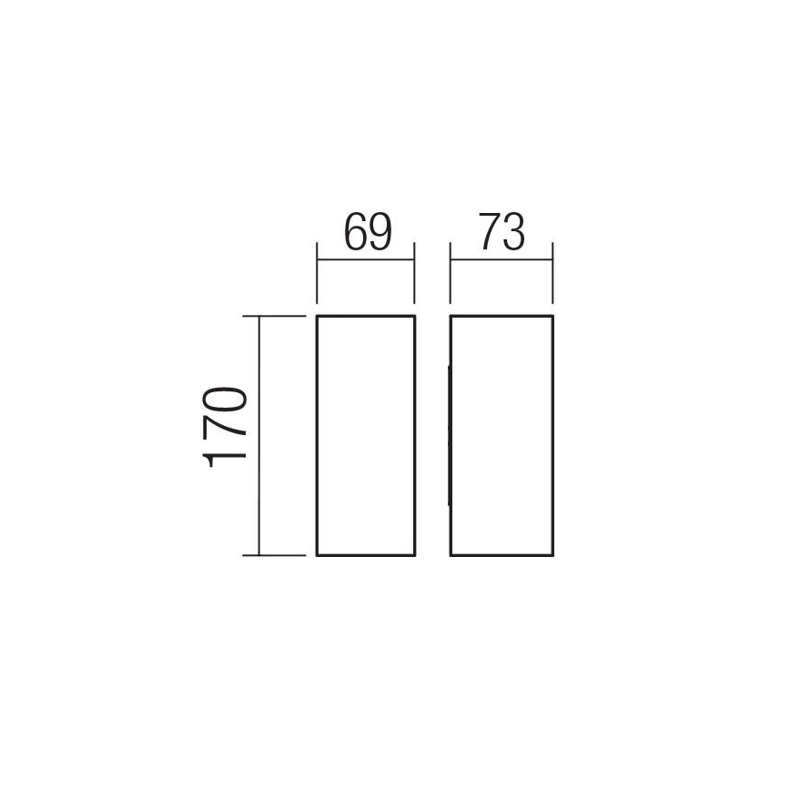 Redo 90636 - Iluminação de parede exterior LED SONNY 2xLED/5W/230V 2200/3000/4000K IP54 antracite