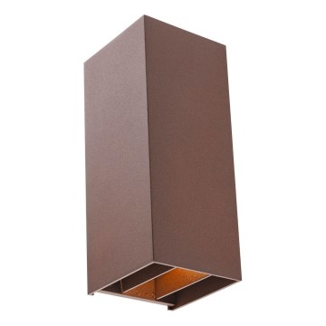 Redo 90637 - Iluminação de parede exterior LED SONNY 2xLED/5W/230V 2200/3000/4000K IP54 castanho