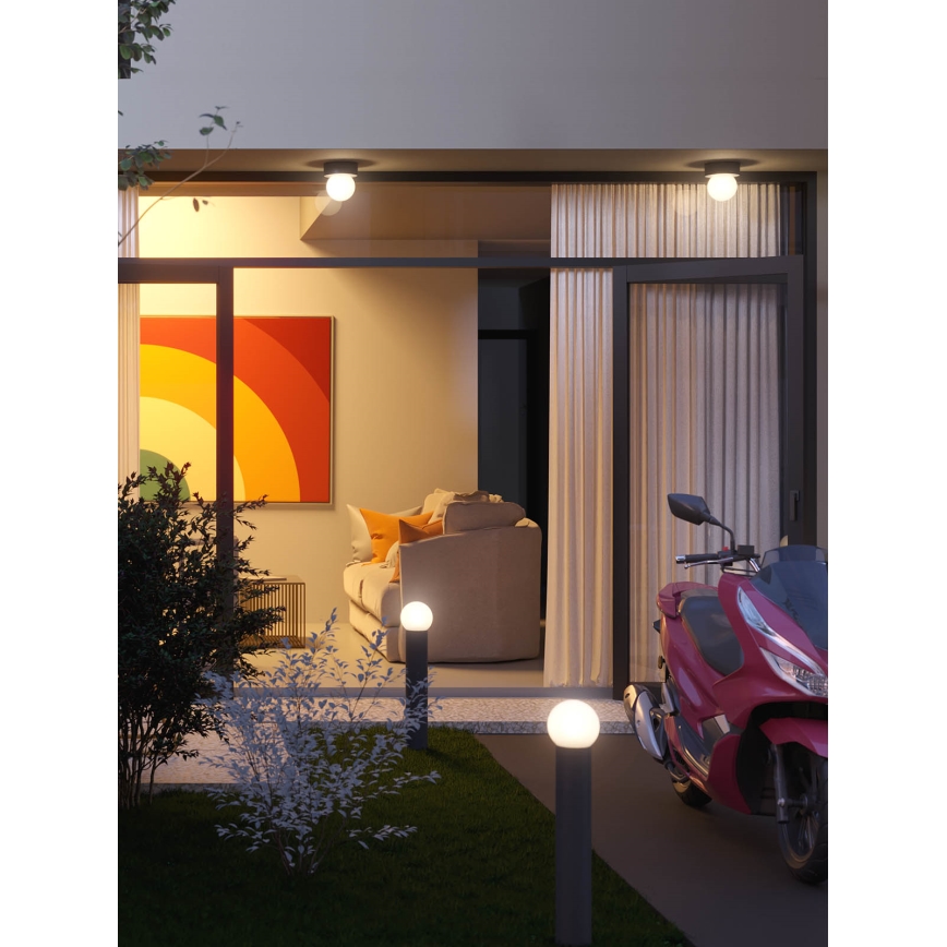 Redo 90641 - Iluminação de teto exterior BULK 1xE27/28W/230V IP44 antracite