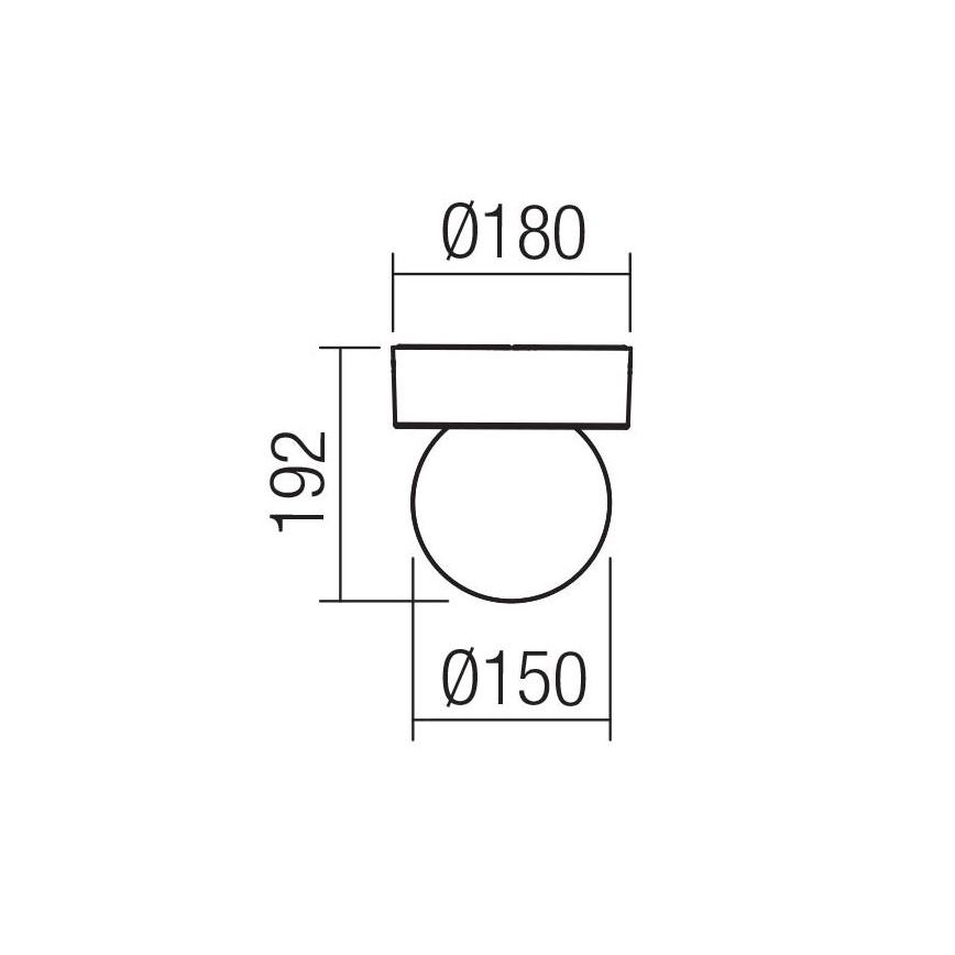 Redo 90641 - Iluminação de teto exterior BULK 1xE27/28W/230V IP44 antracite