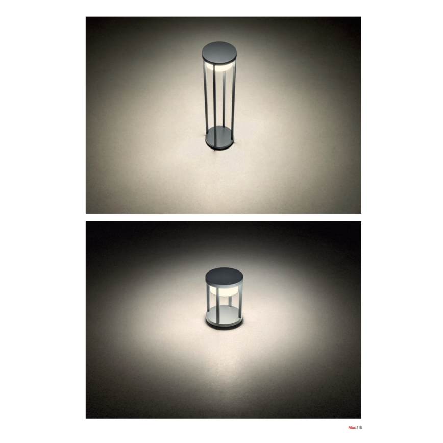 Redo 90676 - Luminária LED exterior MAX LED/15W/230V 2700K 80 cm IP65 antracite