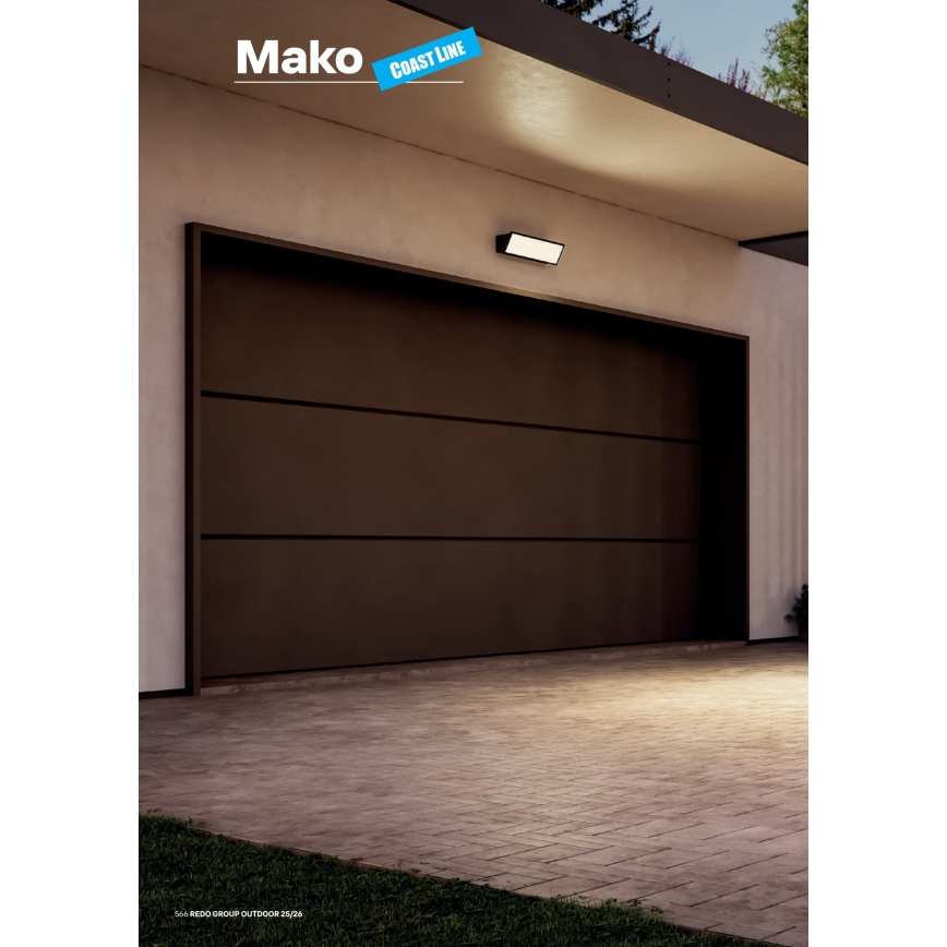Redo 90678 - Aplique de parede LED para exterior MAKO LED/65W/230V 3000K IP65 antracite