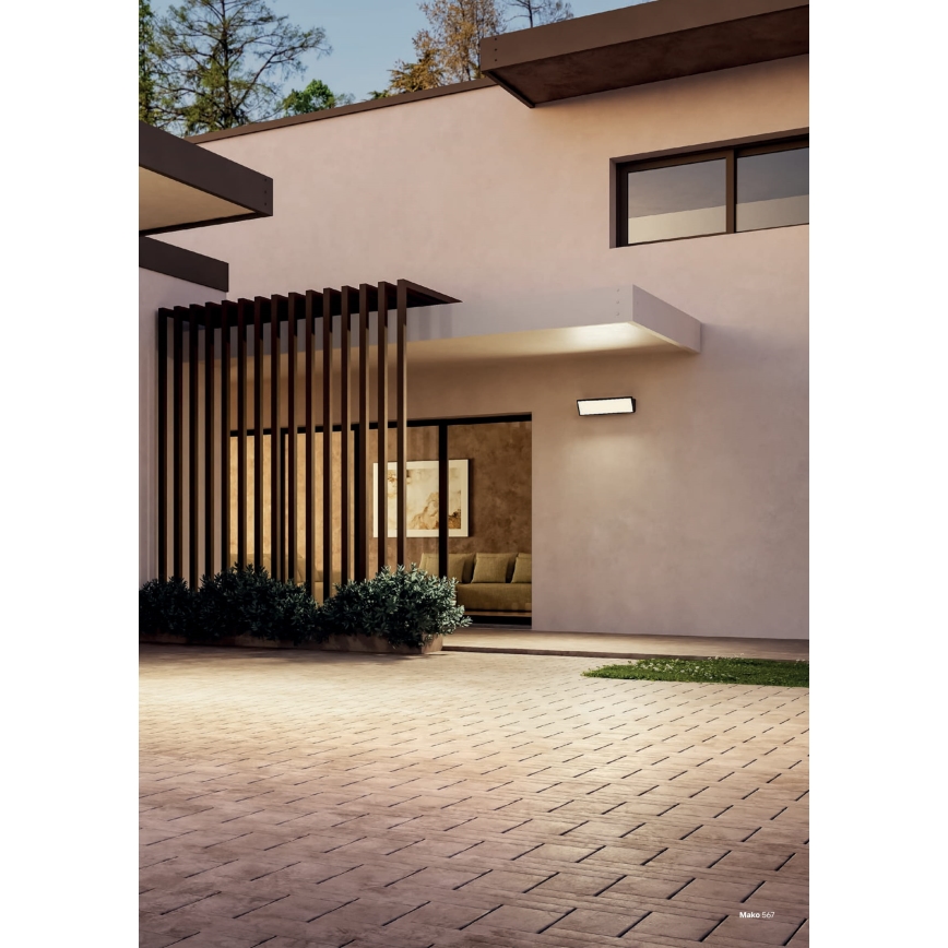 Redo 90678 - Aplique de parede LED para exterior MAKO LED/65W/230V 3000K IP65 antracite