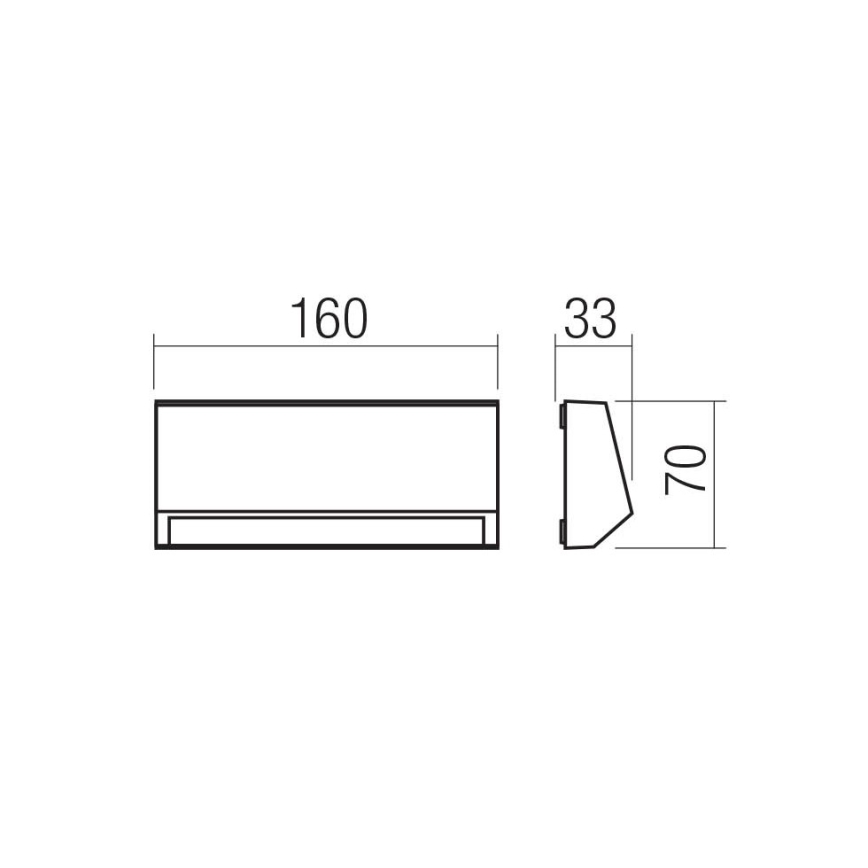 Redo 90679 - Luminária de orientação para exterior ANDER LED/3W/230V 3000K IP65 antracite
