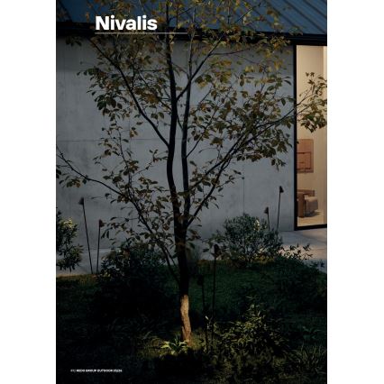 Redo 90711 - Luminária LED para exterior NIVALIS 2xLED/6,9W/230V 3000K 110 cm IP65 antracite