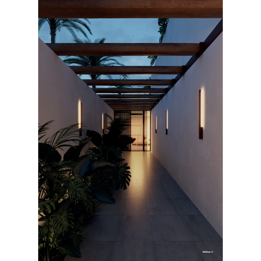 Redo 90870 - Aplique de parede exterior REFLEXA LED/6W/230V 3000K 62,1 cm CRI 90 IP54 antracite