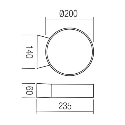 Redo 91062 - Aplique de parede exterior ONIRO LED/8W/230V 3000K CRI 90 IP65 antracite