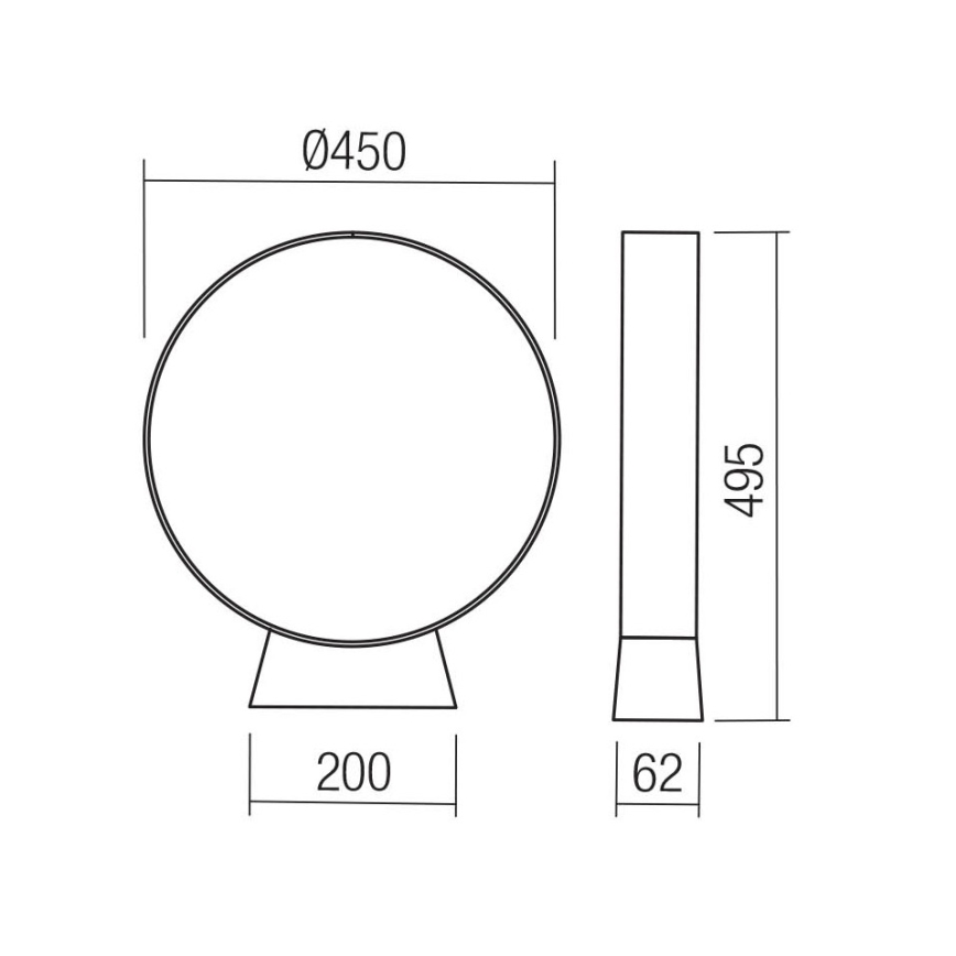 Redo 91066 - Candeeiro exterior LED ONIRO LED/15W/230V 3000K 49,5 cm IRC 90 IP65 antracite