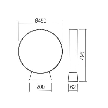 Redo 91067 - Candeeiro de exterior ONIRO LED/15W/230V 3000K 49,5 cm IRC 90 IP65 castanho