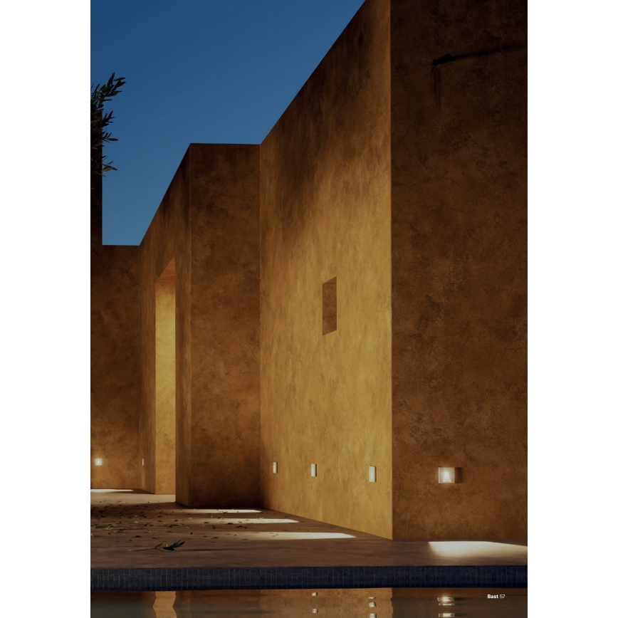 Redo 91195 - Luminária orientadora para exterior BAST LED/2,5W/230V 3000K CRI 90 IP65 cinzenta