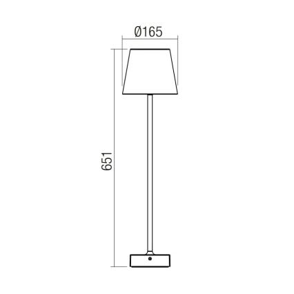 Redo 9127 - Candeeiro exterior LED GIORGIO LED/7W/230V IP65 preto