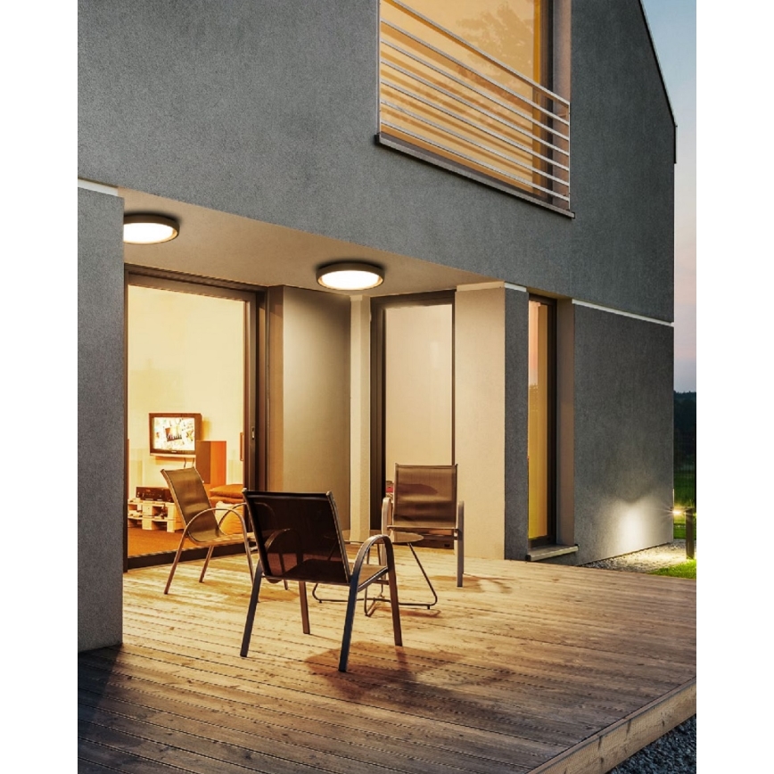 Redo 9184 - Candeeiro de tecto exterior LED BEZEL LED/30W/230V Ø 34 cm IP54 antracite