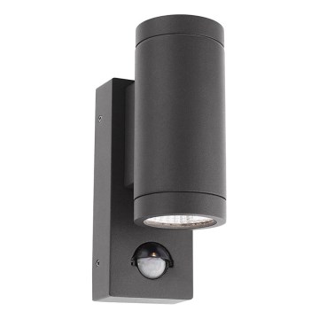 Redo 9453 - Aplique LED de parede para exterior com sensor VINCE 2xLED/3W/230V IP54 antracite
