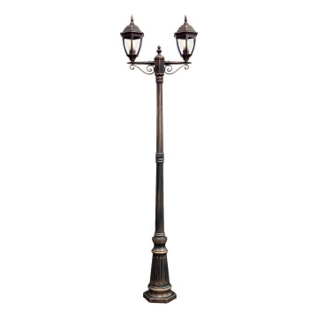 Redo 9609 - Candeeiro exterior SEVILLA 2xE27/42W/230V IP44 dourado/pátina