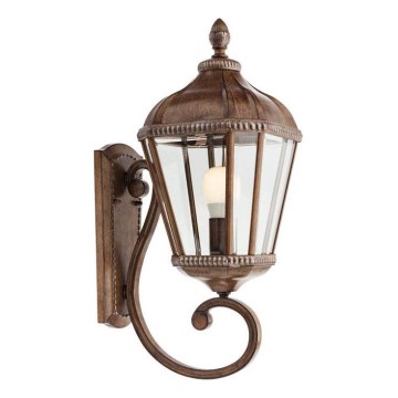 Redo 9656 - Aplique de parede exterior ESSEN 1xE27/70W/230V IP44 castanho/pátina