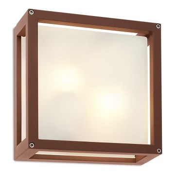 Redo 9893 - Luz de parede de exterior BRICK 2xE27/42W/230V IP54