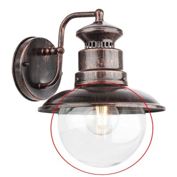 Redo A9046 - Abajur de substituição para candeeiro de parede e candeeiro de pé SCOTT transparente