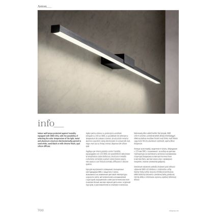 Redo01-3269 - Iluminação de espelho para casa de banho LED ASTON LED/12W/230V 60 cm CRI 90 IP44 cromado brilhante