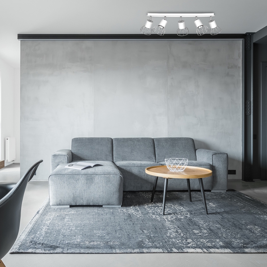 Refletor DANTE 5xGU10/25W/230V branco/cromo brilhante