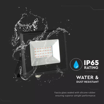 Projetor LED LED/20W/230V IP65 luz rosa