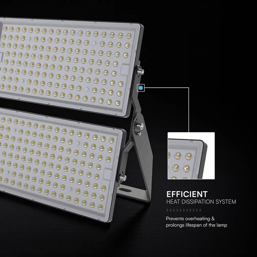 Refletor LED/500W/230V 4000K IP65 cinzento