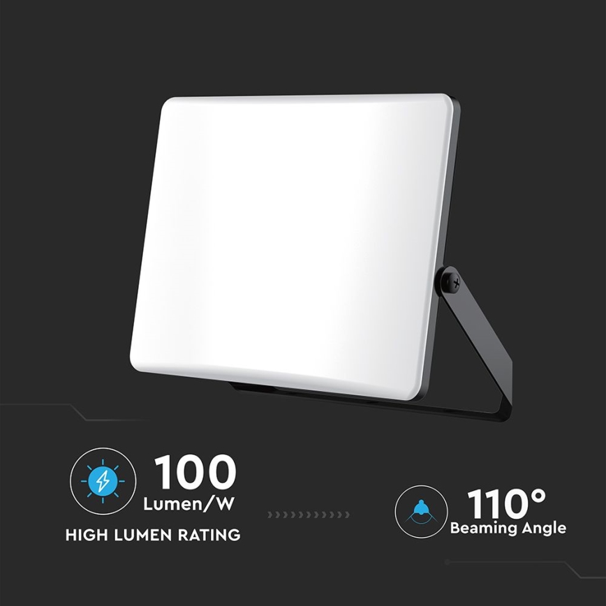 Projetor LED LED/50W/230V 3000/4000/6500K IP65 preto