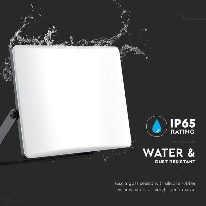 Projetor LED LED/50W/230V 3000/4000/6500K IP65 preto