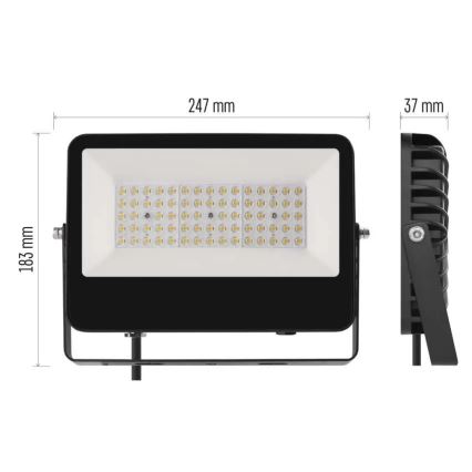 Refletor LED AVENO LED/48W/230V 4000K 7200 lm IP66 preto